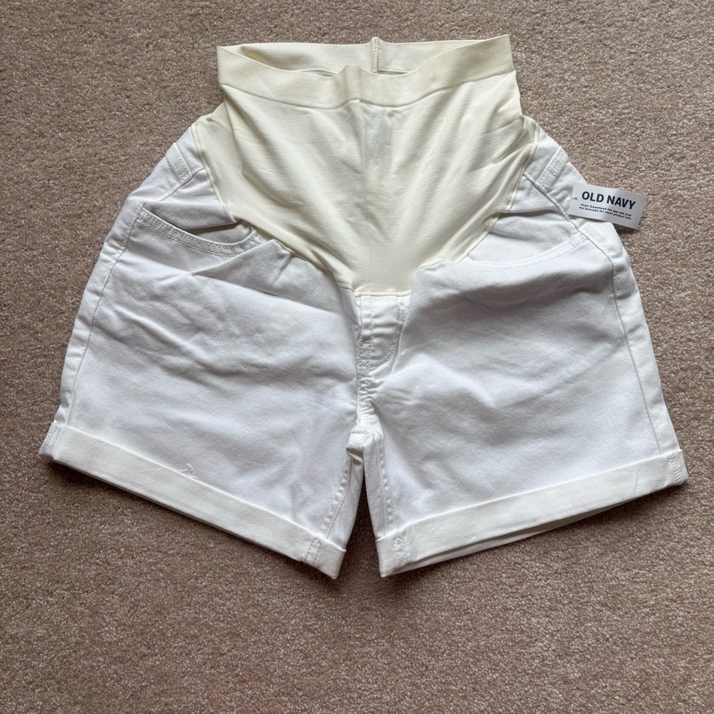 Maternity jean shorts